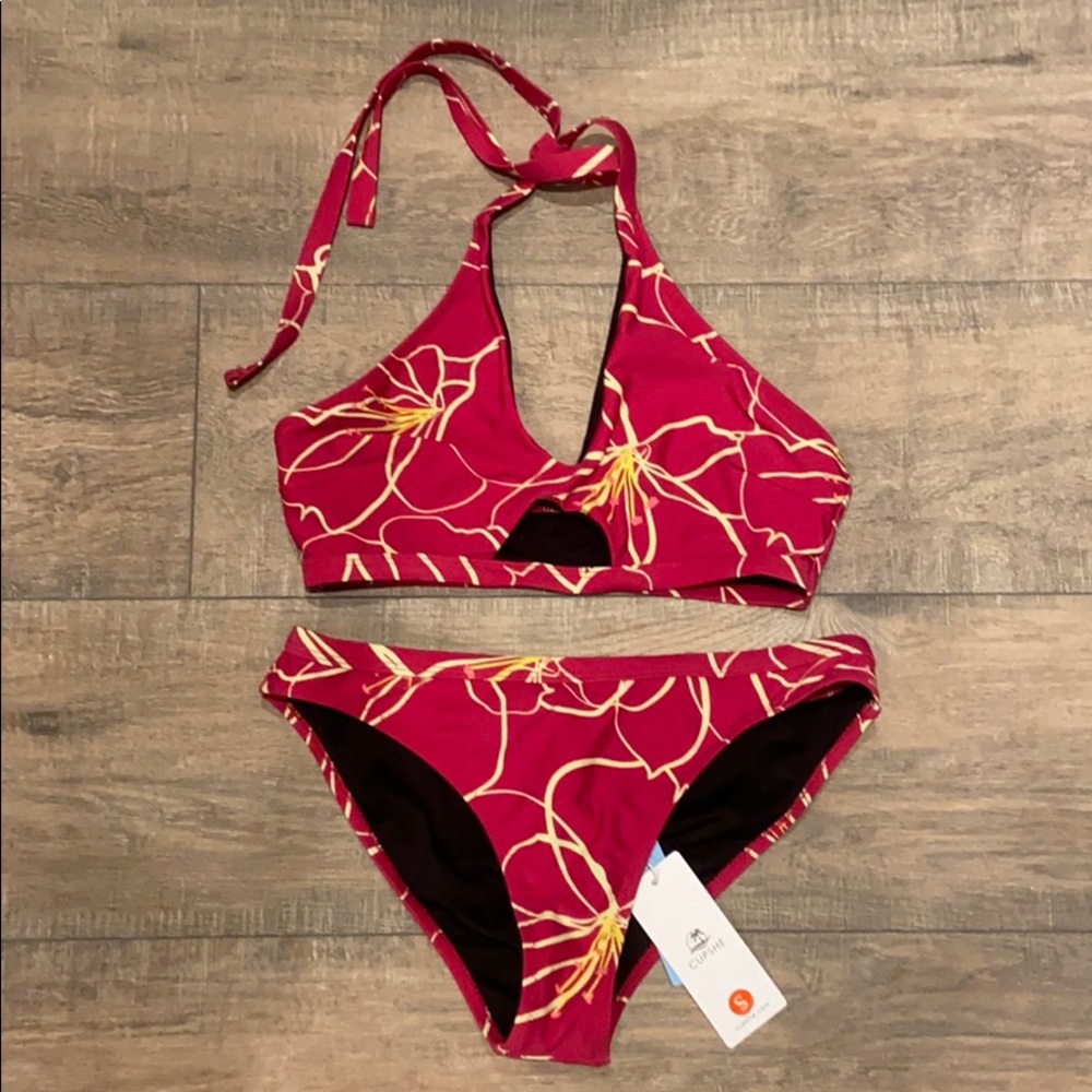 Pink Floral Bikini